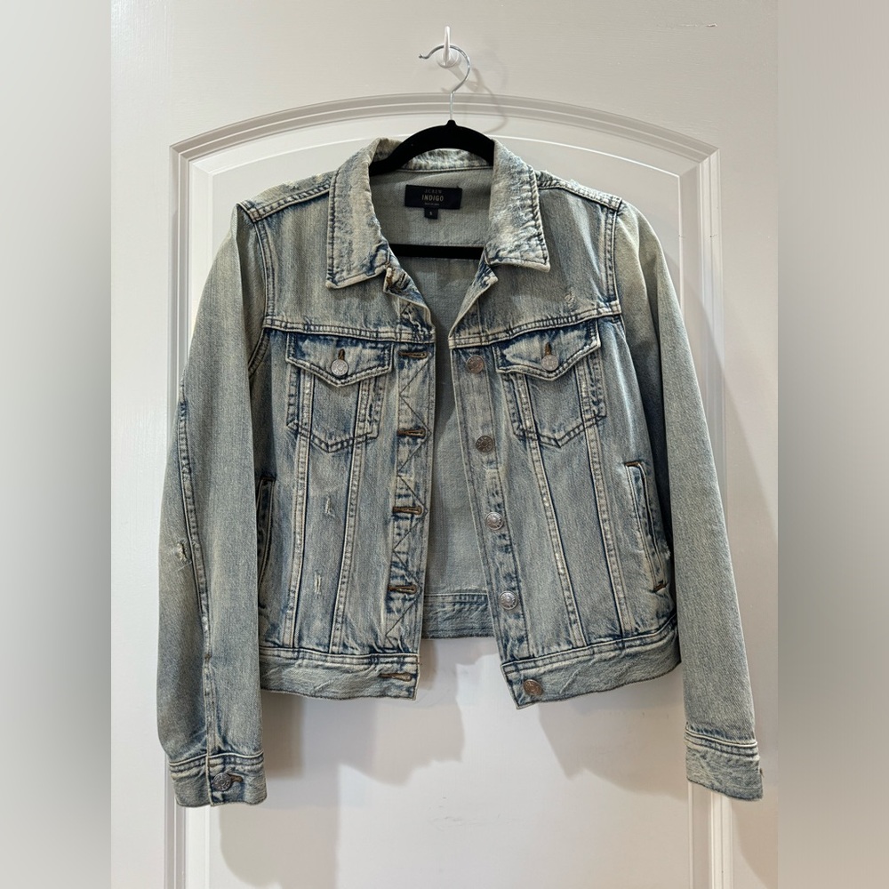 LIKE NEW Jcrew Jean jacket, predistressed, vintage wash, size S